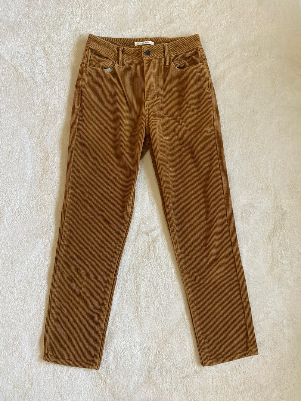 Pacsun Straight Leg Corduroy Pants Orange Brown Size 24